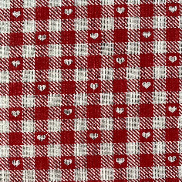 CHITA ESTAMPADA (XADREX CORAÇÃO VERMELHO)