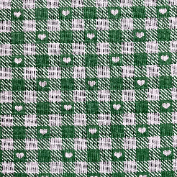 CHITA ESTAMPADA (XADREX CORAÇÃO VERDE)