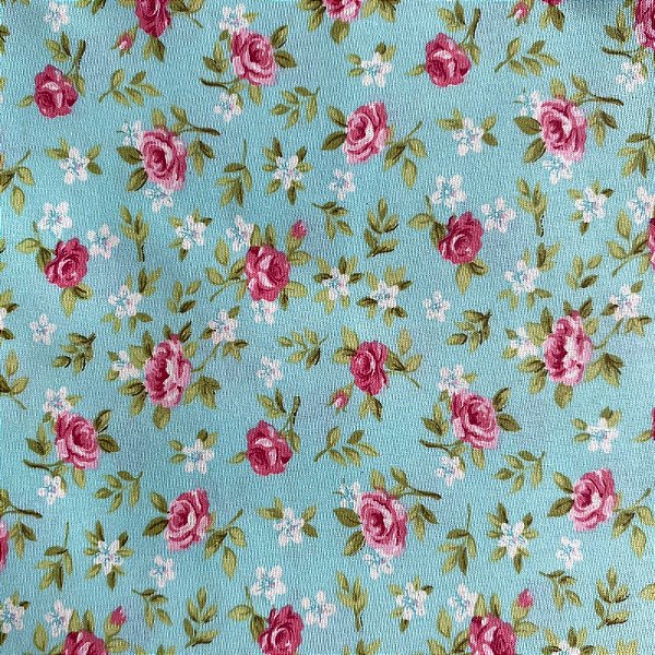 TRICOLINE CALDEIRA LUCIA (AZUL CLARO FLOR ROSA)