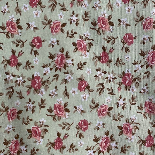 TRICOLINE CALDEIRA LUCIA (VERDE CLARO FLOR ROSA)