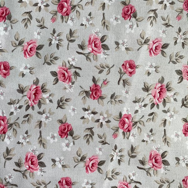 TRICOLINE CALDEIRA LUCIA (CINZA CLARO FLOR ROSA)