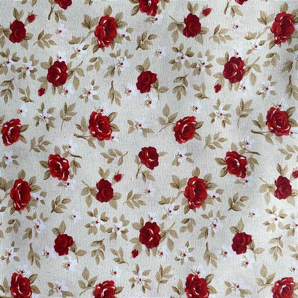 TRICOLINE CALDEIRA LUCIA (BEGE CLARO FLOR VERMELHO)