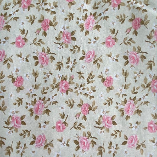 TRICOLINE CALDEIRA LUCIA (BEGE CLARO FLOR ROSA CLARO)