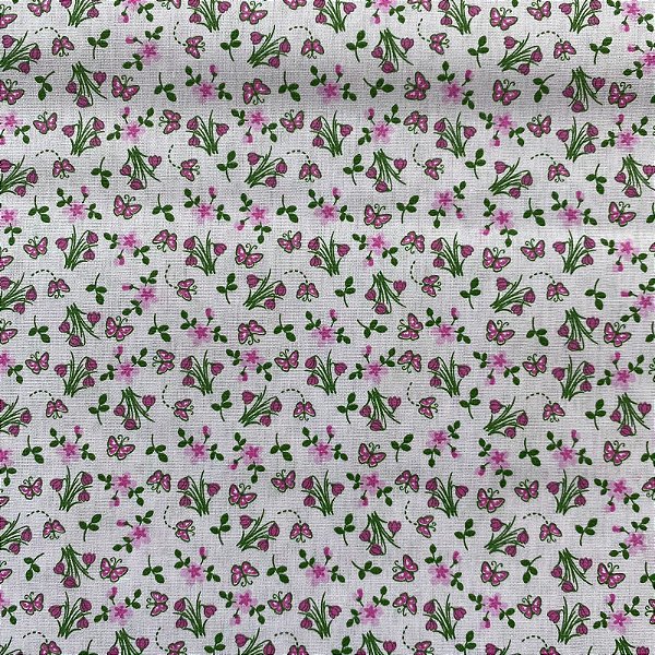 TRIOLINE ESTAMPADO PERIPAN (FLORES COM BORBOLETA)