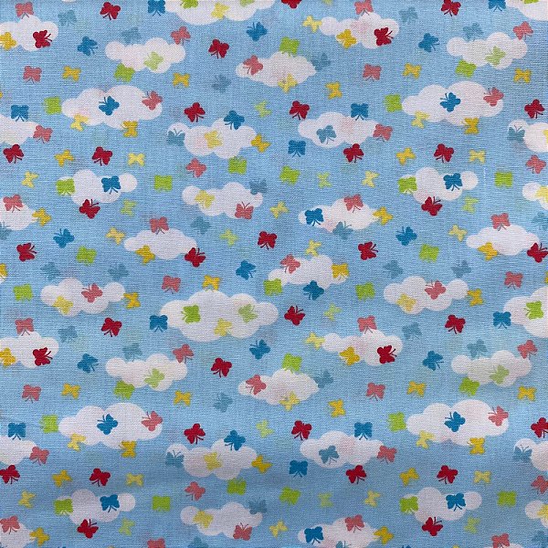 TRIOLINE ESTAMPADO PERIPAN (NUVENS COM BORBOLETA)