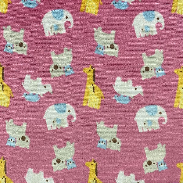 PLUSH ESTAMPADO | ANIMAIS ROSA