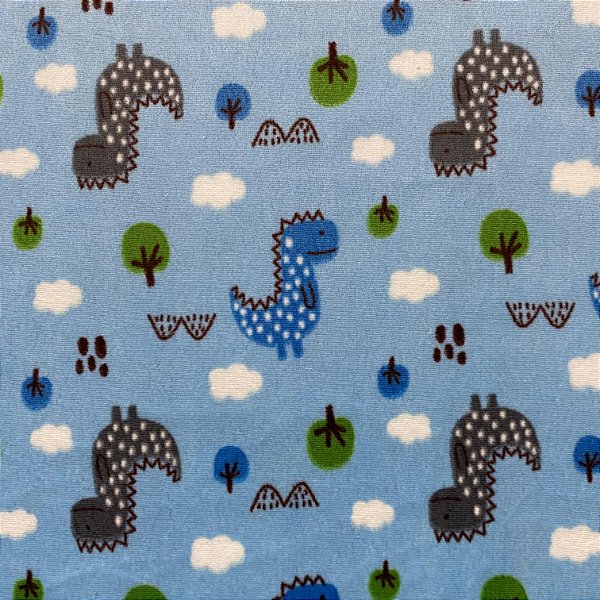 PLUSH ESTAMPADO | DINOSSAURO AZUL