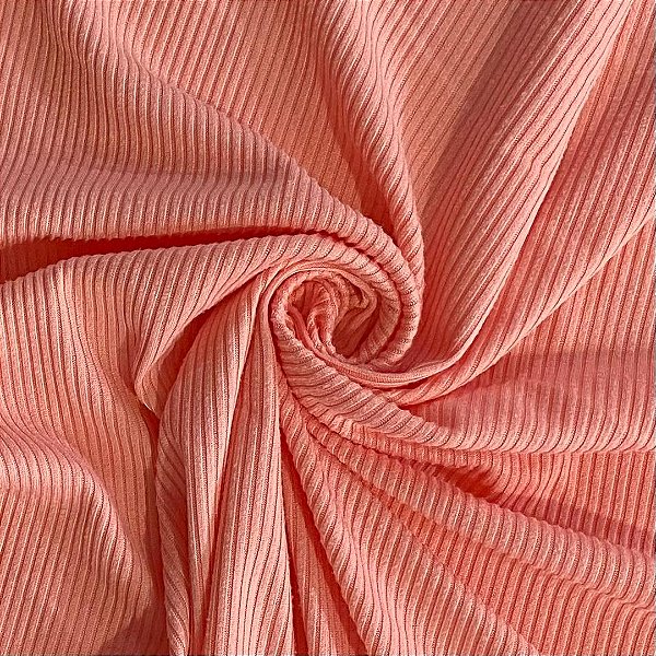 Malha Suede Lingerie Ribana | Salmão