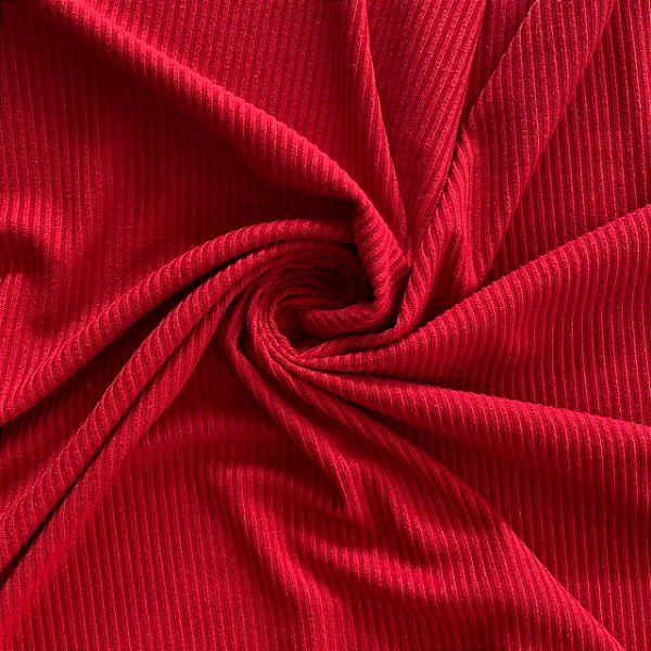 Malha Suede Lingerie Ribana | Vermelho