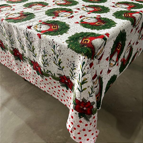 TECIDO OXFORD ESTAMPA DE NATAL TOALHA DE MESA / DECORAÇÃO | 1m X 1,50m | 21