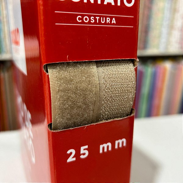 FECHO DE CONTATO COSTURA 25mm | BEGE COR 7447