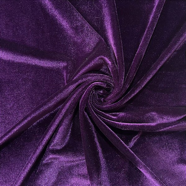 VELUDO MOLHADO ALEMÃO COM BRILHO CRISTAL | 1m X 1,50m | VIOLETA