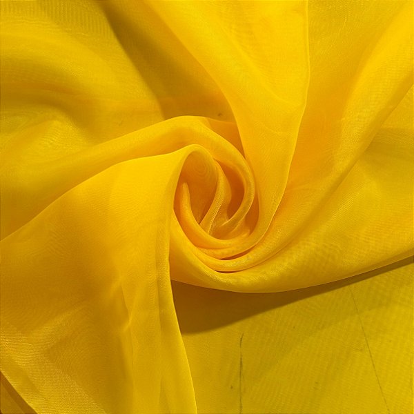TECIDO VOIL LISO | 3m - 100% Poliéster | AMARELO OURO 26