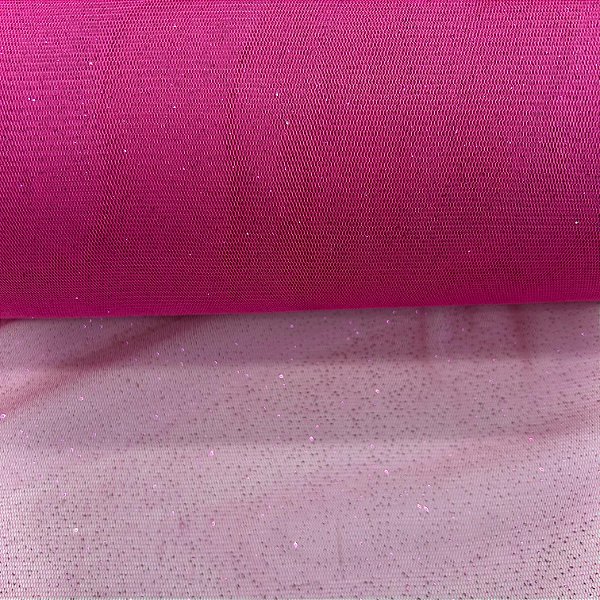 TECIDO TULE FOL DANCE C/ GLITTER | 100% POLIÉ - 1,55L | PINK DANC