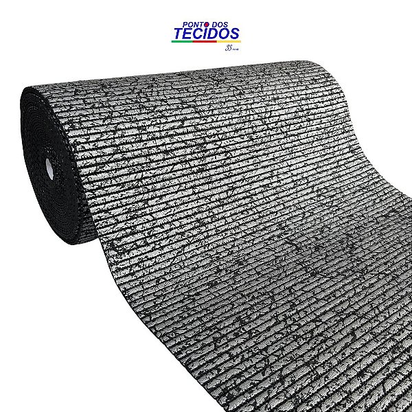 PASSADEIRA DUNA SOFT | 0,65CM | TEXTURA PRETO/PRATA M066