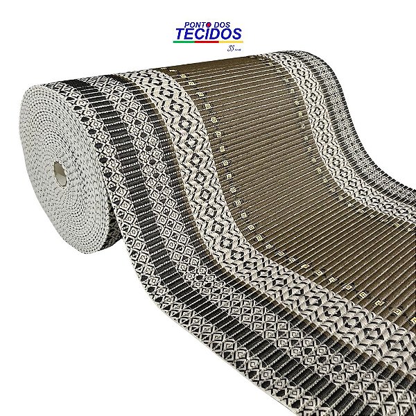 PASSADEIRA DUNA SOFT | 0,65CM | BARRADO BEGE/MARROM M13