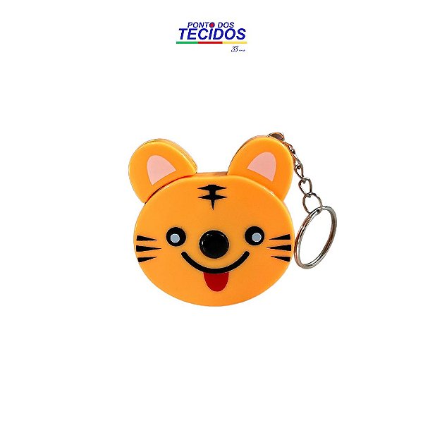 FITA TRENA DOMESTICA CHAVEIRO | TIGRE LARANJA