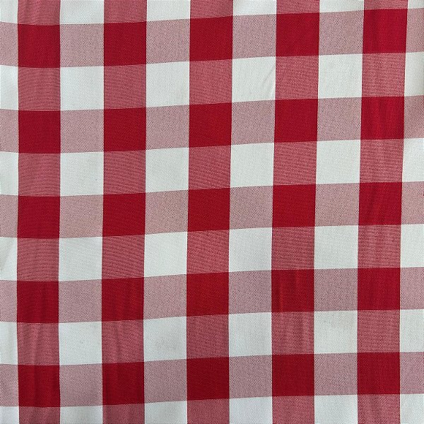 TECIDO OXFORD ESTAMPADO P/ MESA |1,47LARGU | XADREZ VERMELHO