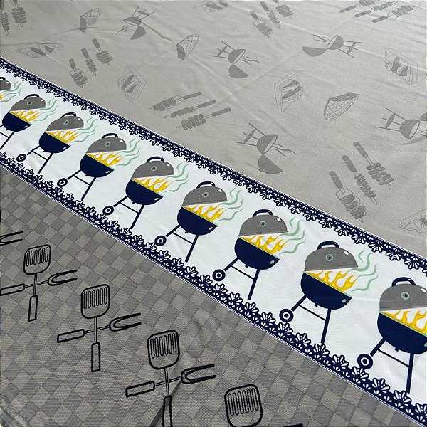 TECIDO OXFORD ESTAMPADO PARA MESA |1,47LARGU | CHURRASCO