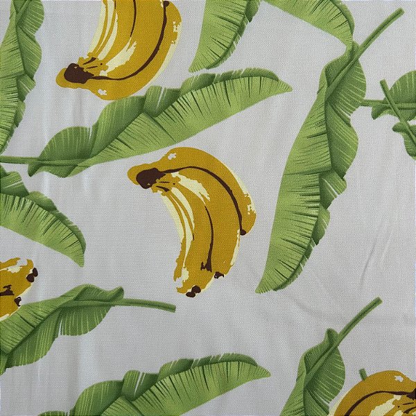 TECIDO OXFORD ESTAMPADO PARA MESA |1,47LARGU | BANANA E FOLHAS