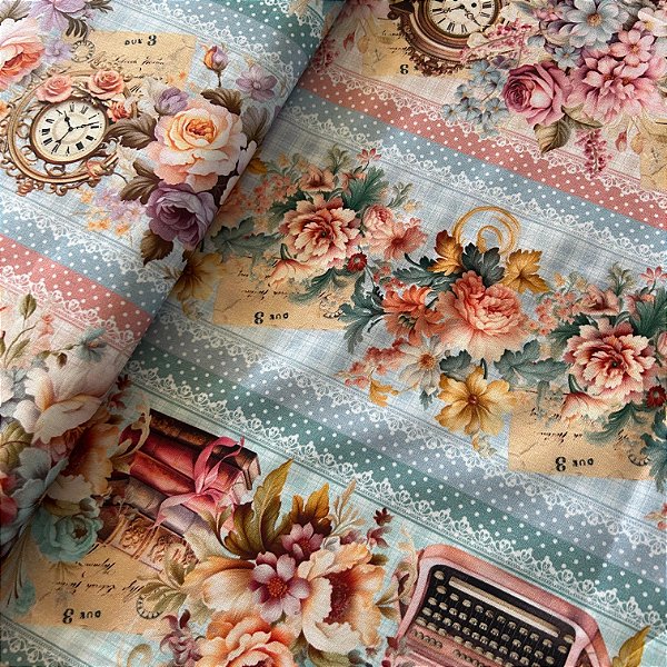 TRICOLINE ESTAMPADA DIGITAL BARRADA | 1,50LARG X 0,55CM | 18