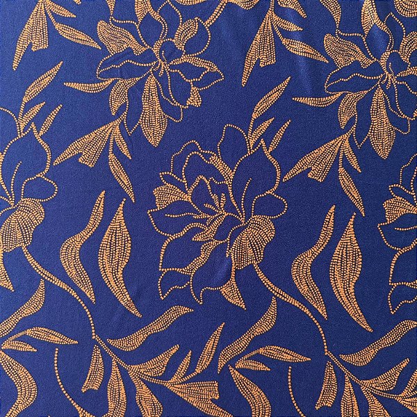 MALHA SUEDE (FLORAL AZUL)
