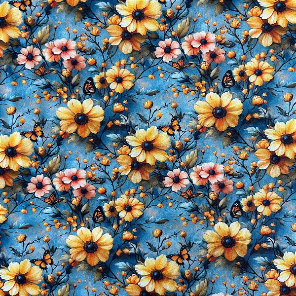 TRICOLINE EST DIG 3D BORBOLETAS CALDEIRA | 1,50 LARG X 0,50CM | 03