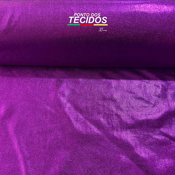 MALHA LAMINADA NEW SHINE | 1,50 LARG X 1M | ROXO