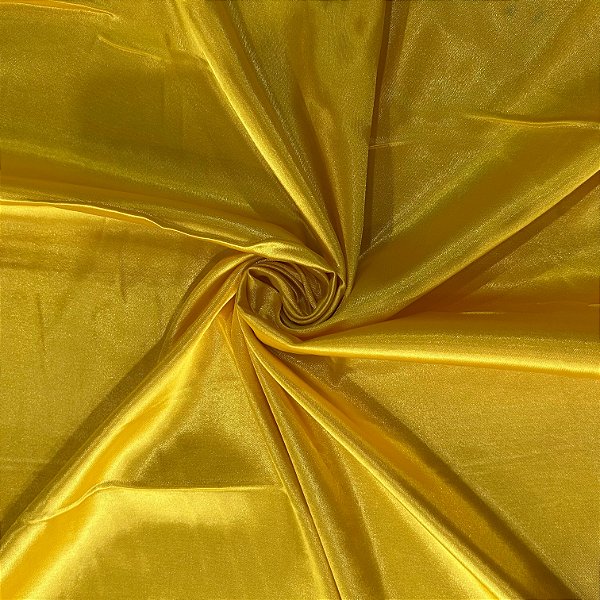 TECIDO CETIM C/ ELASTANO | 97% POLIÉ 3% ELAS - 1,47L | AMARELO SOL