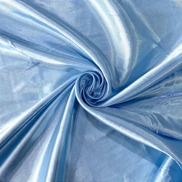 TECIDO CETIM C/ ELASTANO | 97% POLIÉ 3% ELAS - 1,47L | AZUL ÁGUA