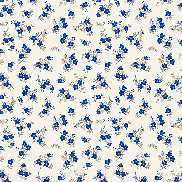 TRICOLINE BAHAMAS EST SOFT | 1,50m X 0,50 | FLOR AZUL/CREME D:4118 V003