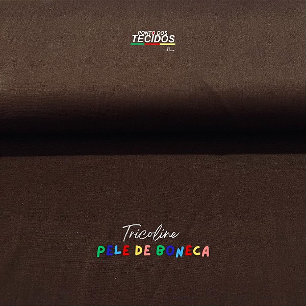 TRICOLINE PELE DE BONECA PERIPAN | 1,50M X 0,50 | MARROM FOSCO C2080