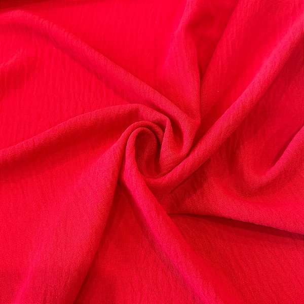TECIDO CREPE AIR FLOW TINA | 100% POLIÉS - 1,50m | U20 VERMELHO PALOMA
