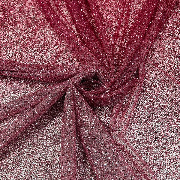 TULE EXPLOSÃO C/GLITTER | DEGRADE ROSA