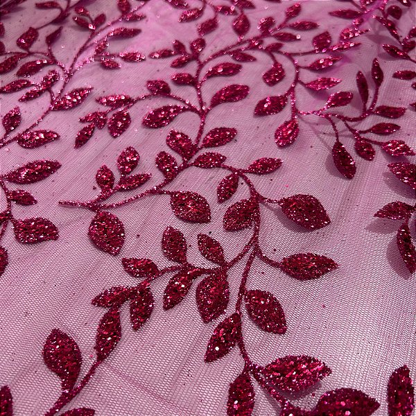 TULE COM GLITTER TULIPAS | 1,45m | ROSA PINK