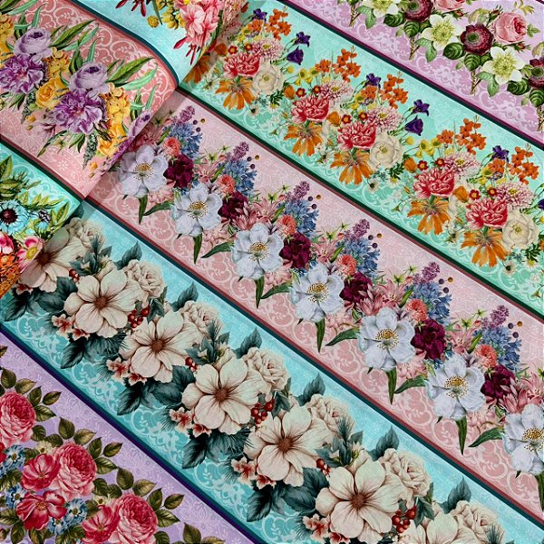 TRICOLINE BARRADA DIGITAL | 1,50m X 0,55cm | FLORES COLORIDAS 2