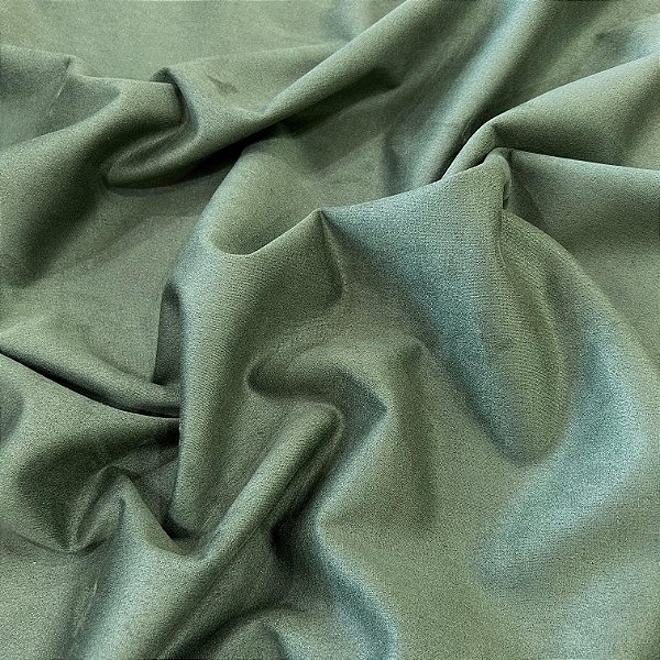 TECIDO MALHA SCUBA SUEDE | 95% Poliés 5% Elas | VERDE MILITAR