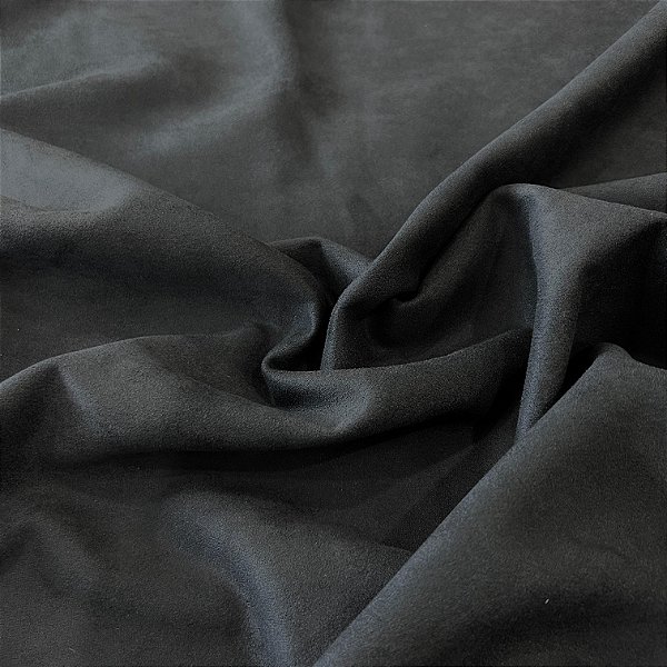 TECIDO MALHA SCUBA SUEDE | 95% Poliés 5% Elas | PRETO
