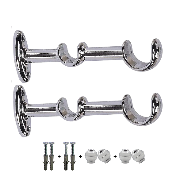 SUPORTE PRATIKO GROSSO DUPLO (28/19mm) | CROMADO