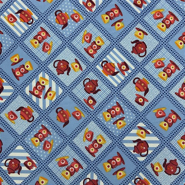 TECIDO OXFORD ESTAMPADO | 1,50L | XADREZ CHÁ DA TARDE