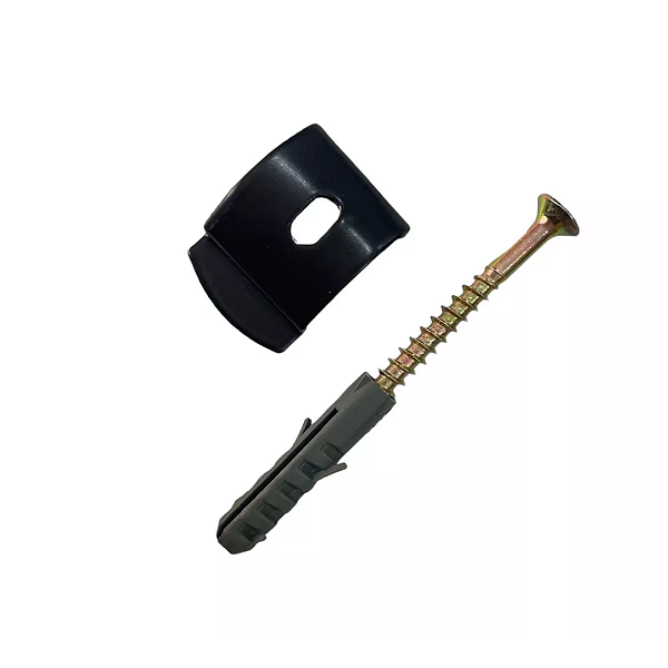 PRESILHA DE METAL DE TETO P/ TRILHO DES SIMPLES | PRETO FOSCO