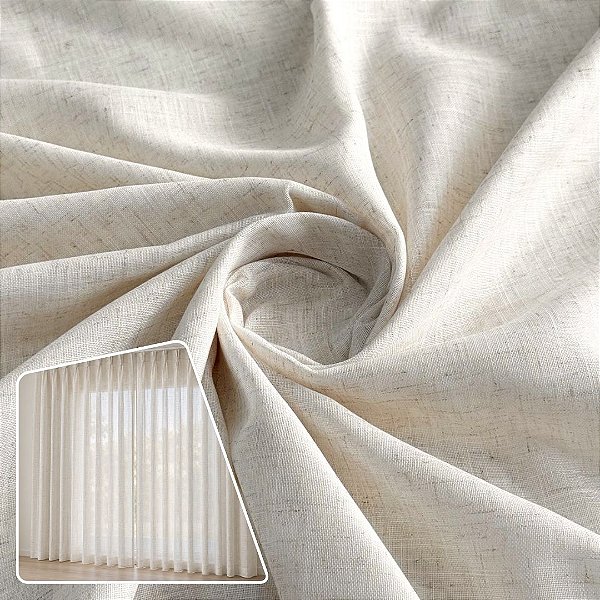 Tecido Voil Bora Bora Premium | 1m X 3m - 95% Poliéster 5% Linho | Linho