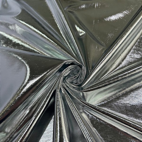 TECIDO MALHA VINIL LAMINADA VINIL | 96% Polié 4% Elast | PRATA