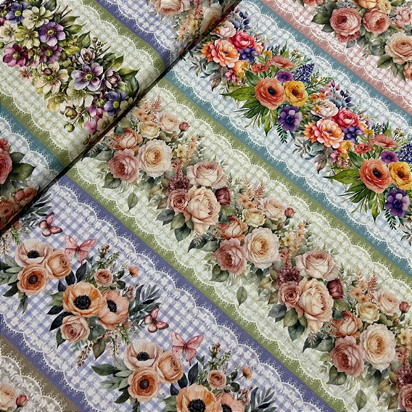 TRICOLINE BARRADA DIGITAL  | 1,50m X 0,55cm | FLORES COLORIDAS 4