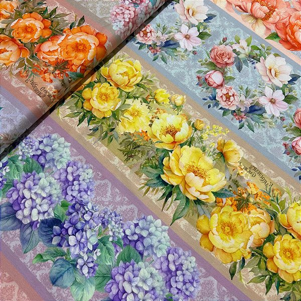 TRICOLINE BARRADA DIGITAL  | 1,50m X 0,55cm | FLORES COLORIDAS 5