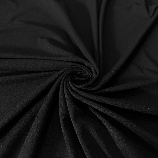 TECIDO VISCOLYCRA  PREMIUM PLUS | 97% Visco 3% Elasto - 0,50m X 1,85m | PRETO F99.990