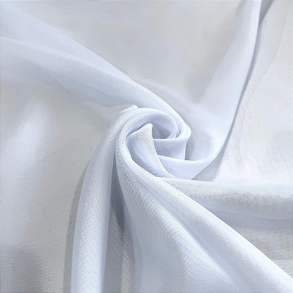 TECIDO VOIL LISO | 3m - 100% Poliéster | BRANCO