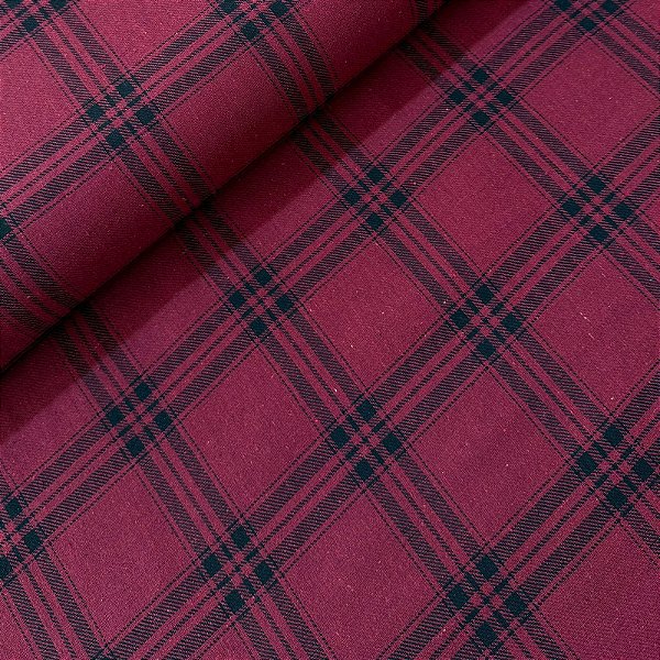 FLANELA XADREZ JAMAICA | 1,50 LARG | MARSALA