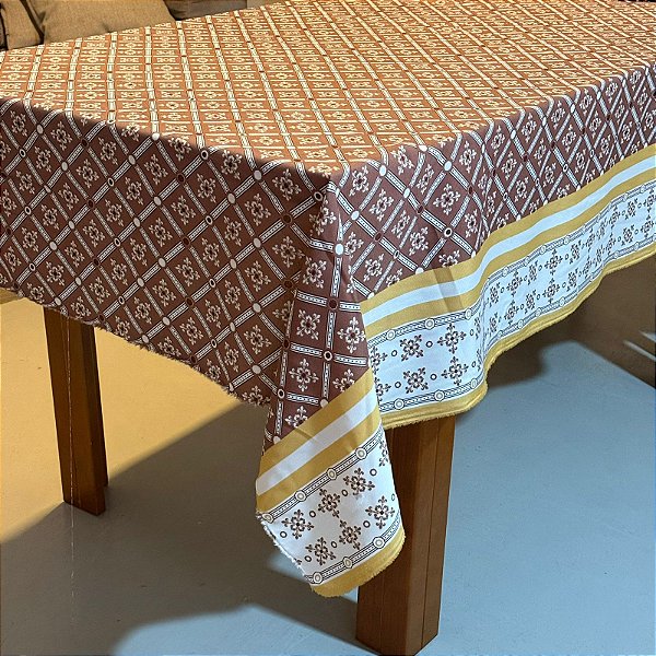 TECIDO OXFORD ESTAMPADO | 1,47m | GEOMÉTRICO MARROM C/ BEGE