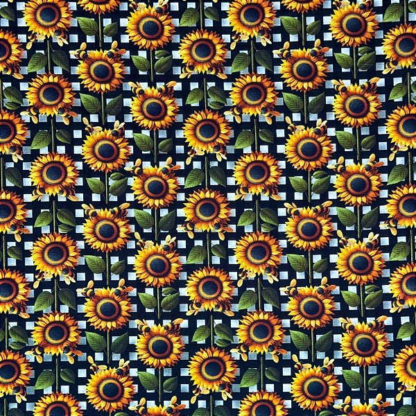 TECIDO TRICOLINE DIGITAL | 1,50m X 0,50cm |  FLOR DO SOL